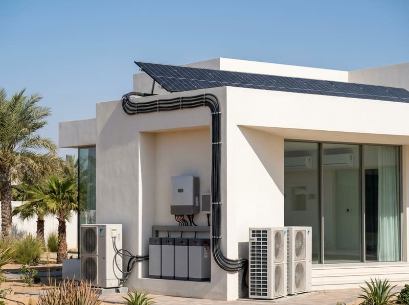 Villa AC on solar — Al Noor Solar