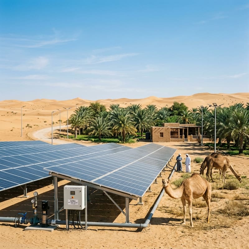 Azba & camel farms — Al Noor Solar